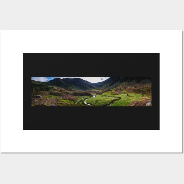 Panorama of Glen Clova in the Angus Glens in of Scotland Wall Art by Dolfilms